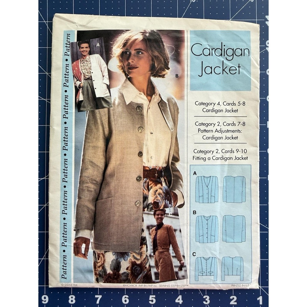 Sewing Step by Step Cardigan Jacket Pattern Size 4-22 Uncut FF